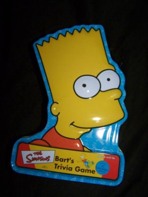 2001 SIMPSONS Bart's Trivia Card Game Tin Metal Box