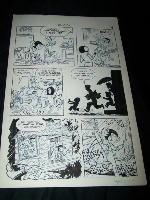 Vintage 1950s Original Comic Book Art ZIPPY CHIMP 1 p9 Faucette
