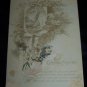 Antique 1880s Chromo Litho CHRISTMAS CARD Snow Castle
