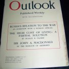 OUTLOOK Magazine March 14 1917 RUSSIA WWI WORLD WAR 1