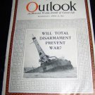 Vintage OUTLOOK Magazine WAR DISARMAMENT April 12 1922