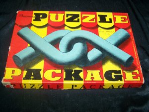 Vintage 1930s PRESSMAN PUZZLE PACKAGE Magic Wire Game