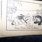 Vintage 1930s Walt Disney MICKEY MOUSE Draw Color BIG LITTLE Book