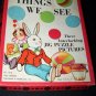 Vintage THINGS WE SEE Jig Puzzle Pictures Platt & Munk