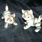 Vintage 1950s Grey Tabby Cat Playing Kitten Figurine Lot