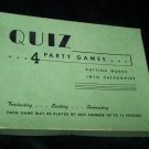 Vintage 1940s QUIZ 4 PARTY GAMES Whitman Toy Trivia Set