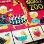 Vintage 1960s BASKET ZOO Animal Weaving Toy Play Set