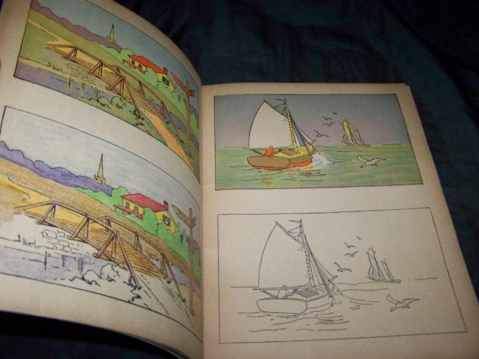 Antique DRAWING PAINTING BOOK McLoughlin Brothers Childrens