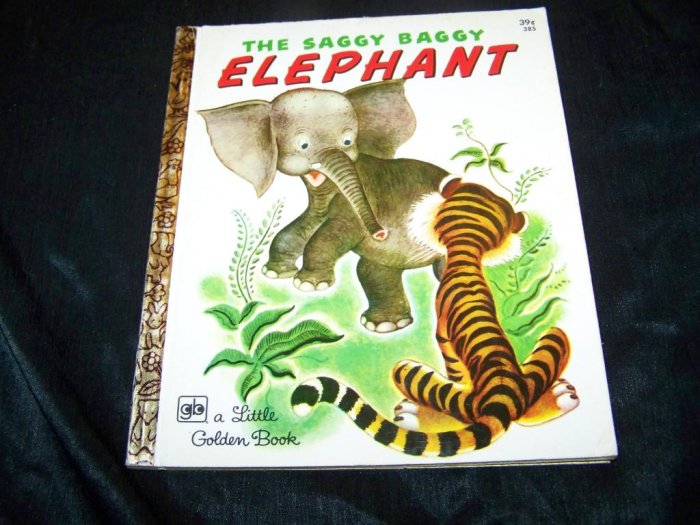 Vintage 1972 SAGGY BAGGY ELEPHANT Little Golden Book