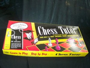 Vintage 1972 Plastic Learn CHESS TUTOR Board Game Lowes