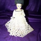 Vintage 50s Hard Plastic Crochet Dress Fashion 8" Doll