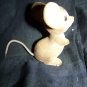 Vintage 1960s Flocked Big Eye MOUSE Figure Toy