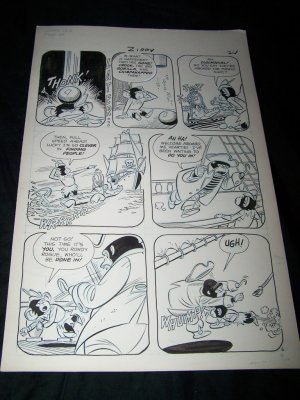 Vintage 1950s Original Comic Book Art Peter Pan ZIPPY CHIMP 1 p24