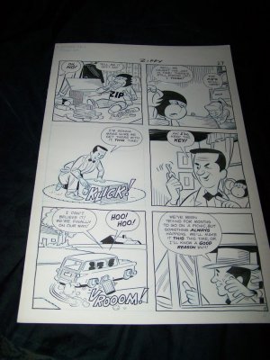 Vintage 1950s Original Comic Book Art ZIPPY CHIMP 1 p27 Faucette