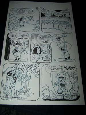 Vintage 1950s Original Comic Book Art Cowboy ZIPPY THE CHIMP 1 p23
