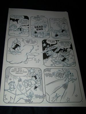 Vintag 1950s Original Comic Book Art Peter Pan ZIPPY CHIMP 1 p21