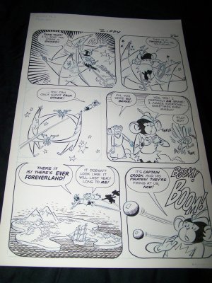 Vintage 1950s Original Comic Book Art Peter Pan ZIPPY CHIMP 1 p22