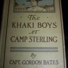 Antique KHAKI BOYS AT CAMP STERLING Gordon Bates Children's  Book