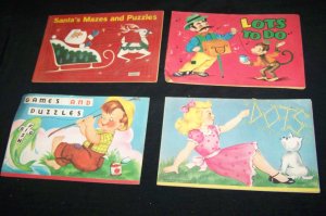 Vintage 1960s Childrens DOT COLORING BOOK Saalfield Lot 4