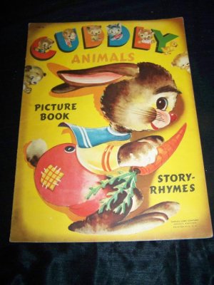 Vintage 1950 CUDDLY ANIMALS Samuel Lowe Picture Book