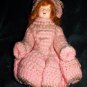 Vintage 1950s Hard Plastic Pink Winter Fashion 8" Doll