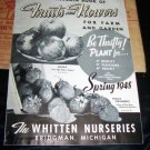 Vintage 1948 WHITTEN NURSERY Fruit Flower SEED CATALOG