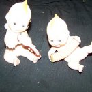 Vintage Ardalt Japan KEWPIE Musician Angel Violin Accordion Bisque Figure Figurine Lot