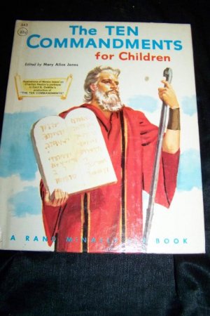 Vintage Ten Commandments for Children Rand McNally Book