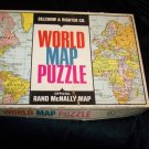 Vintage Selchow & Righter WORLD MAP PUZZLE Rand McNally
