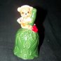 Vintage Lefton Porcelain Teddy Bear CHRISTMAS BELL