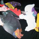 Vintage 33" Halloween Diecut Jointed Paper WITCH GHOST