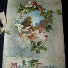 Antique MERRY TIMES Chromolithograph Christmas Book