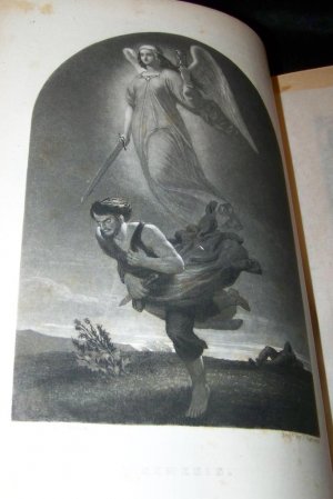 Antique 1830s GEMS FOR THE FIRESIDE Engravings HC Book