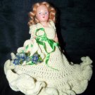 Vintage 1950s Hard Plastic 8" Fashion Doll Knit Dress
