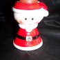Vintage 1960s SANTA CLAUS & SNOWMAN Pottery Candle Holders made in Japan