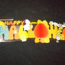 Vintage 1980s HALLOWN SIGN Honeycomb 45" Jointed Diecut Paper Decoration