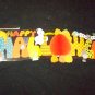 Vintage 1980s HALLOWN SIGN Honeycomb 45" Jointed Diecut Paper Decoration