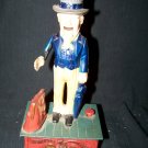 Vintage 1980s Hard Plastic Uncle Same Mechanical Bank Reproduction Repro