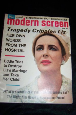 Vintage MODERN SCREEN Jun 1965 Liz Taylor, Elvis, Beatles,Sean Connery Magazine