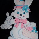 Vintage 1970s EASTER BUNNY RABBIT Diecut Paper Decoration