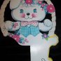 Vintage 1970s EASTER BUNNY Diecut Honeycomb Decoration
