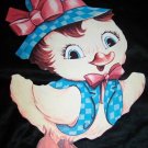 Vintage 1970s EASTER CHICK 16" Diecut Paper Decoration