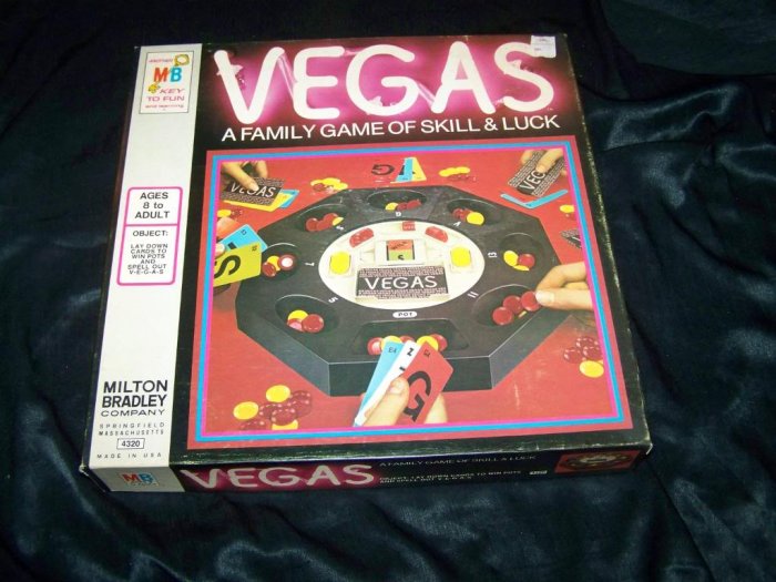 Vintage 1973 VEGAS Family Board Game~Milton Bradley