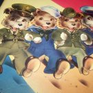 Vintage 1942 WET A BRUSH PAINT Coloring Book Saalfield