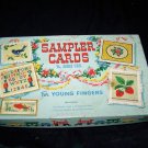 Vintage SAMPLER CARDS Little Fingers Cross-Stitch Toy