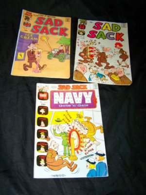 Vintage SAD SACK Harvey Comic Book Lot 186,252 Navy 3