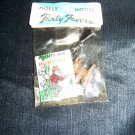 Vintage 1960s Holly House Party Favors Hunting Charm Metal Dog & Rifle Toy Mint in Bag