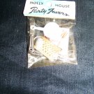 Vintage 1960s Holly House Party Favors Metal Knife Fork Plastic Pan Charm Dollhouse Toy Mint in Bag