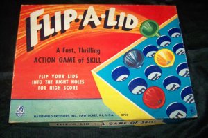 Vintage FLIP-A-LID Board Game Hasbro Hassenfield Bros