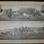 Antique 1870s JOHN HAIGH Mine in Bedford Co PA Woolen Mills Lithograph Print
